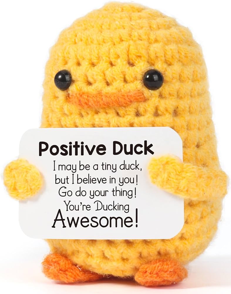 Positive Duck Crochet Toy