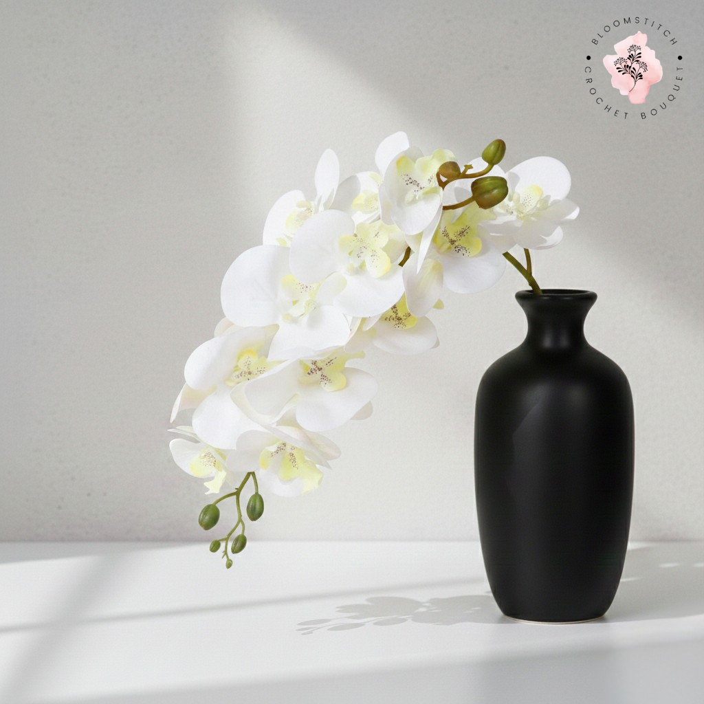 [Vase Excluded, 8 Days Wait] | Faux Moth Orchid Stalks