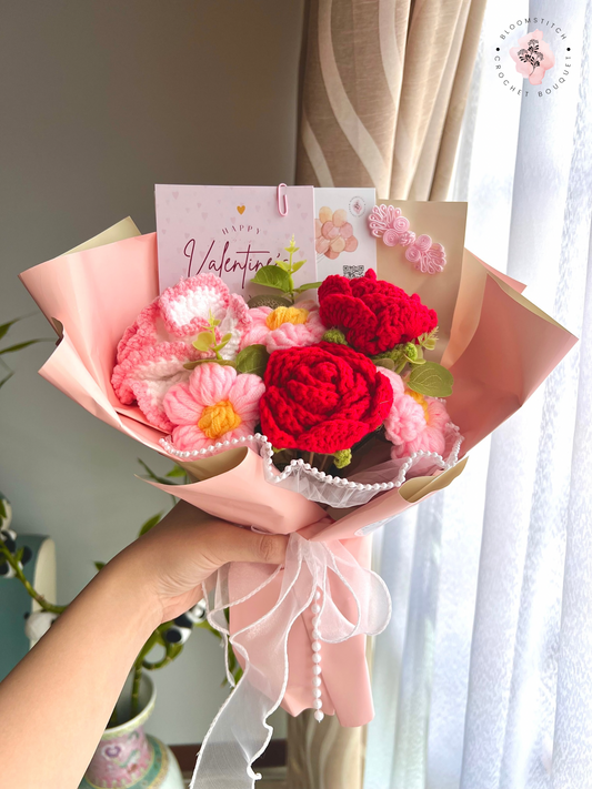 Blush Blooms (Red Rose Edition), M size