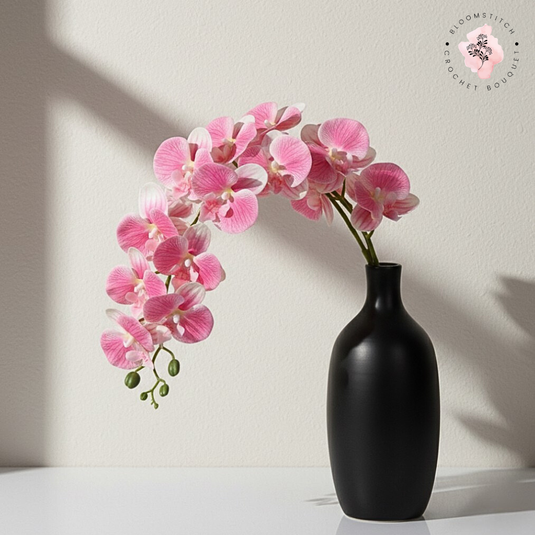 [Vase Excluded, 8 Days Wait] | Faux Pink Moth Orchid Stalks