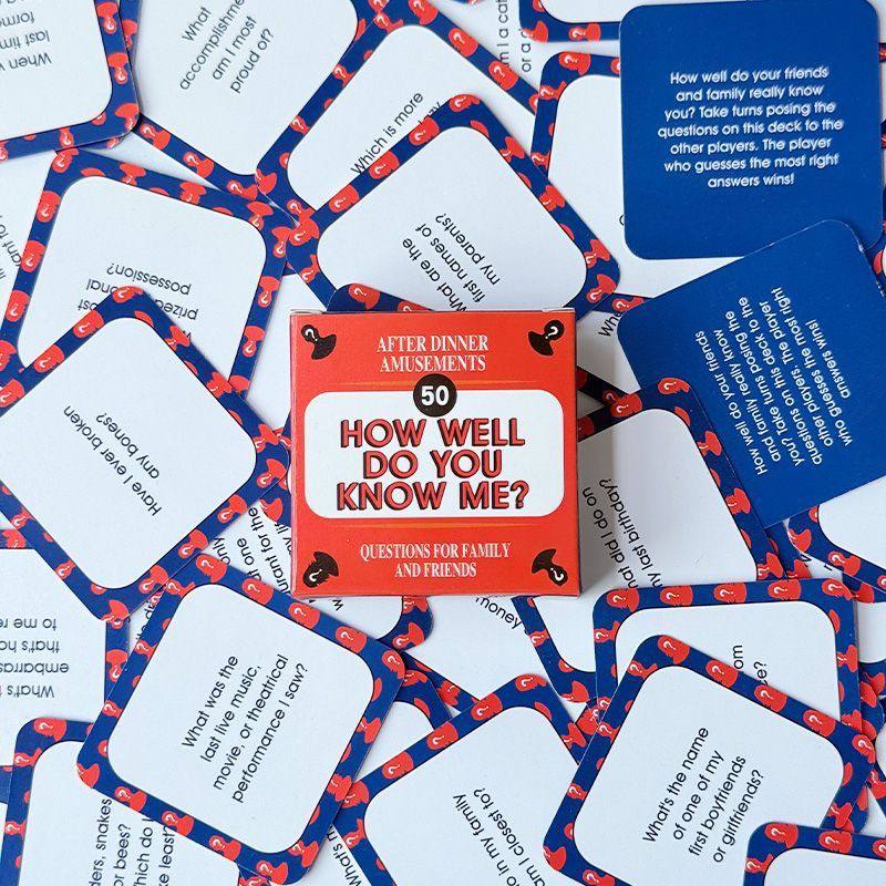 "How Well Do You Know Me?" Playing Cards