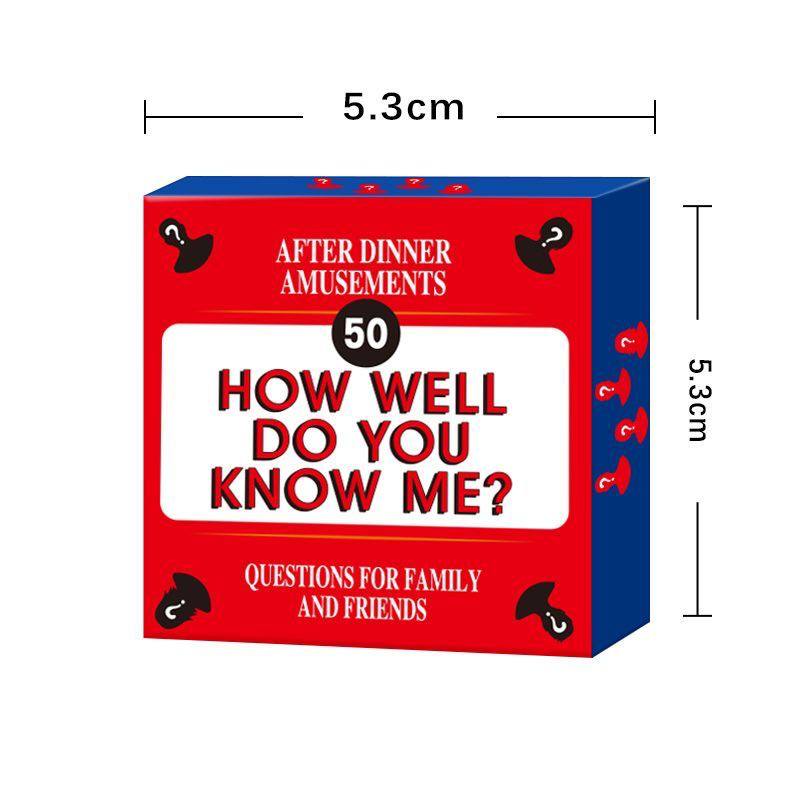 "How Well Do You Know Me?" Playing Cards