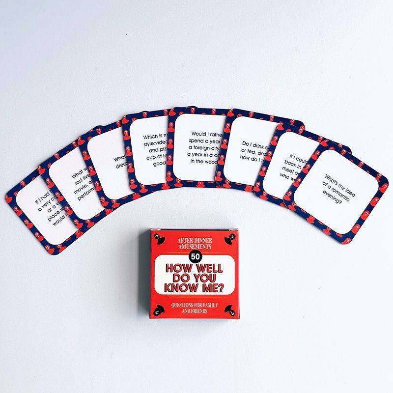 "How Well Do You Know Me?" Playing Cards
